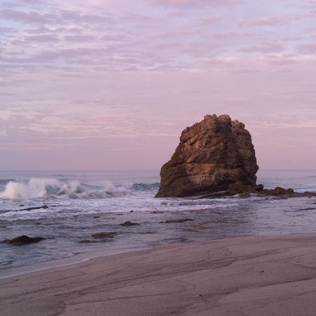 Malpais in Costa Rica,Large rock on coast of Costa Ricaの写真素材