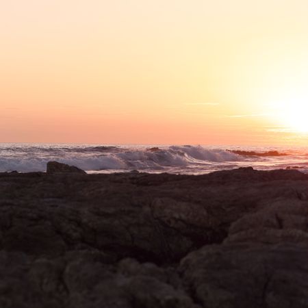 Costa Rica,Coast of Costa Rica at sunsetの写真素材
