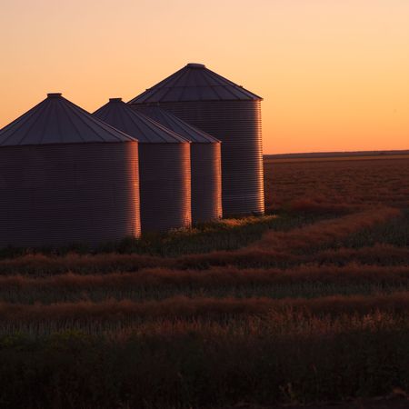Canadian Prairies,Silosの写真素材