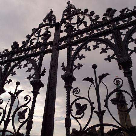 Ottawa Ontario Canada,Decorative Iron Fence Parliament Hill Ottawaの写真素材