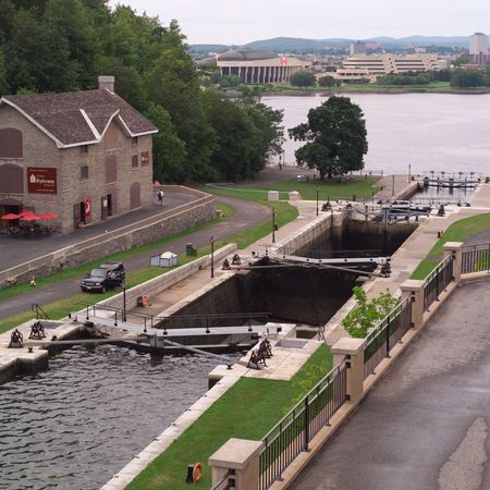 Ottawa Ontario Canada,Rideau Canal in Ottawaの写真素材