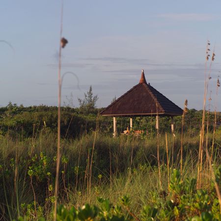 Parrot Cay,Hut in Parrot Cayの写真素材