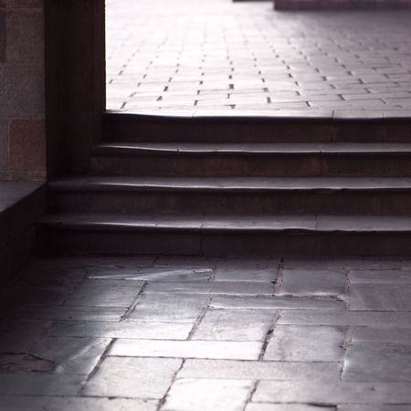 Cusco Peru, Brick stairs and hallway