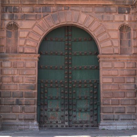Plaza de Armas Peru, La Compania de  Church In Peruの写真素材