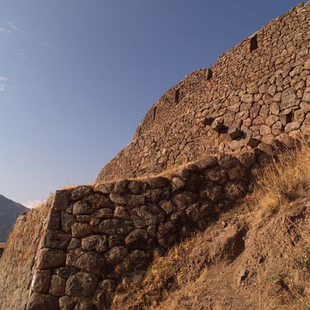 Ruins of Pisaq - Temple of the Sun in Peru, Temple of the Sun in Peruの写真素材