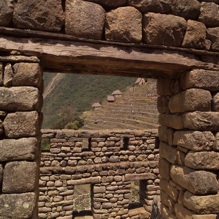Peru - Machu Picchu, Ancient Buildings in Peruの写真素材