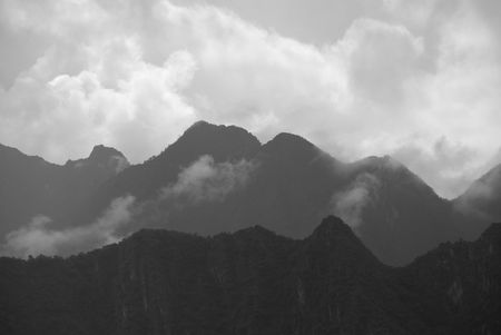 Peru, View of Mountains in Peruの写真素材