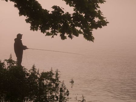 Branson Missouri, Silhouette of man fishing