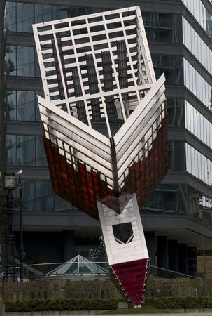 Vancouver British Columbia, Building design in downtown Vancouverの写真素材