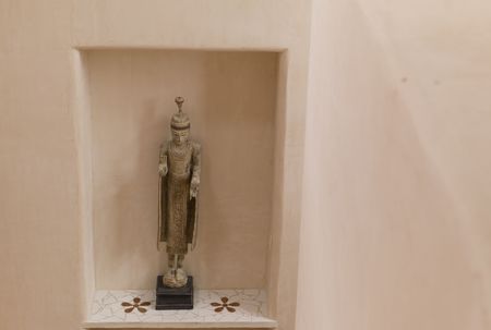 Tulum Mexico, Statue in alcoveの写真素材