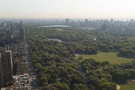 New York City, Aerial View of Central Parkの写真素材