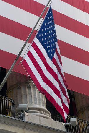 New York City, American flags