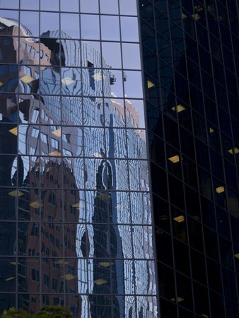 Reflection in window in Montreal