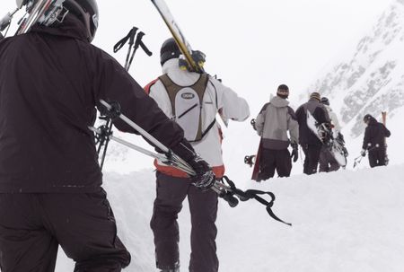 People skiingの写真素材