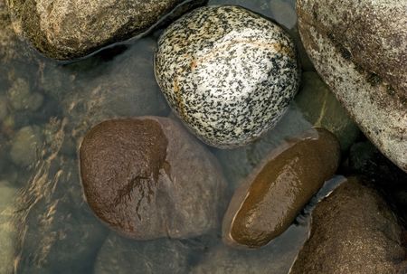 Rocks and water
