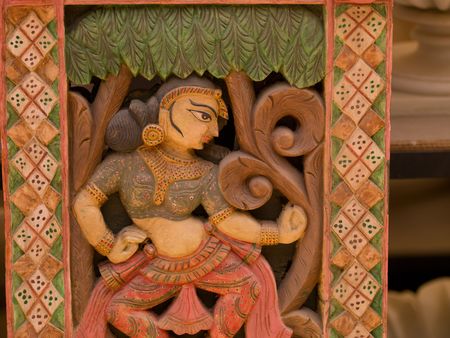 Jaipur, India - carving on exterior wallの写真素材