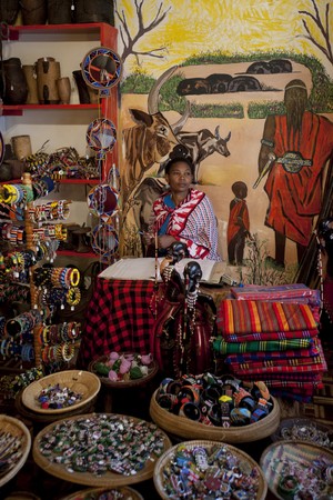 Display of African craftsの写真素材