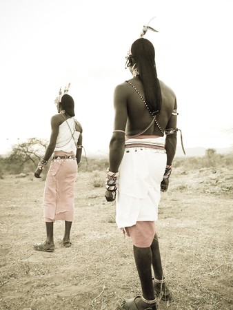 Samuru tribesmen in Kenya Africaのeditorial素材
