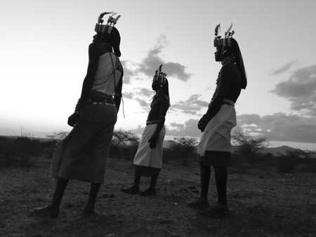 Samuru tribesmen in Kenya Africaのeditorial素材