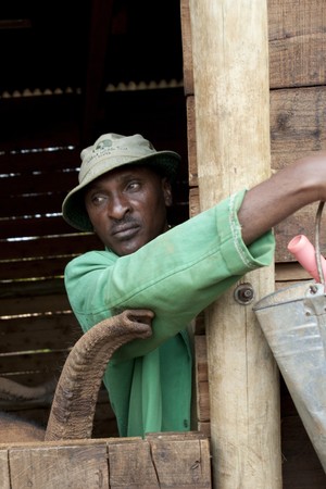 Worker at Kenya Wildlife Projectのeditorial素材