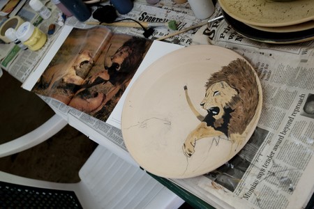 Display of African craftsのeditorial素材