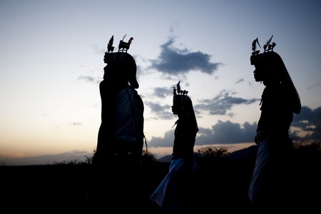 Kenyan people in tribal attireのeditorial素材