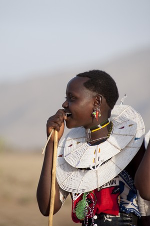 Kenyan woman in tribal attireのeditorial素材