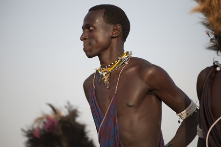 Kenyan man in tribal attireのeditorial素材