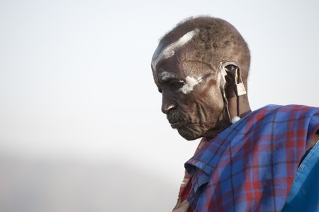 Kenyan man in tribal attireのeditorial素材