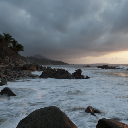 Clouds over the sea, Sayulita, Nayarit, Mexicoの写真素材