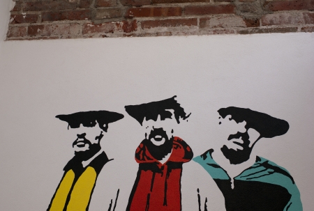 Close-up of wall paintings, Sayulita, Nayarit, Mexicoのeditorial素材