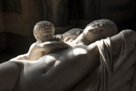 Statue of woman with baby in the Stockholm Palace, Gamla Stan, Stockholm, Swedenのeditorial素材