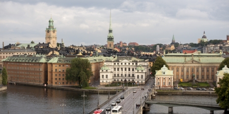 High angle view of a city, Stockholm, Swedenのeditorial素材