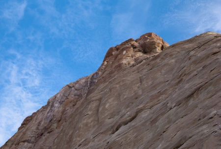 Low angle view of rock formations, Amangiri, Canyon Point, Hoodoo Trail, Utah, USAの写真素材