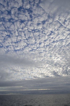 Clouds over the Pacific Ocean, San Cristobal Island, Galapagos Islands, Ecuador