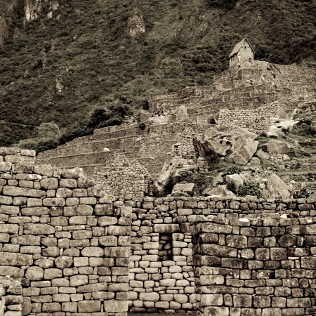Ruins of The Lost City of The Incas, Machu Picchu, Cusco Region, Peruの写真素材