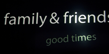 Digital display sign at Hughes American Family Theater, Branson, Taney County, Missouri, USA