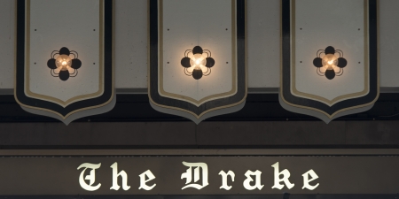 Low angle view of The Drake Hotel, Chicago, Cook County, Illinois, USAのeditorial素材