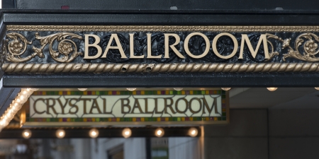 Signboard of Crystal Ballroom, Millennium Knickerbocker Hotel, Chicago, Cook County, Illinois, USAのeditorial素材