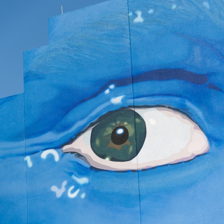 Blue Man Group Billboard at Sharp Aquos Theatre, Universal CityWalk, Orlando, Florida, USAのeditorial素材