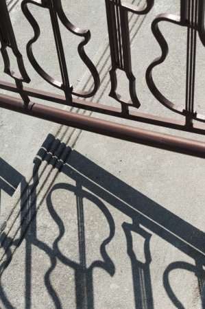 Wrought iron gate in form of guitar shapes at Hard Rock cafe, Universal Studios, Orlando, Florida, USAのeditorial素材