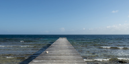 Pier on the beach, Utila, Bay Islands, Honduras