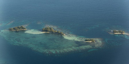 High angle view of an island, Bay Islands, Honduras