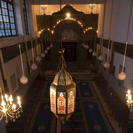 Interiors of Lezama Synagogue, Mellah, Medina, Marrakesh, Morocco