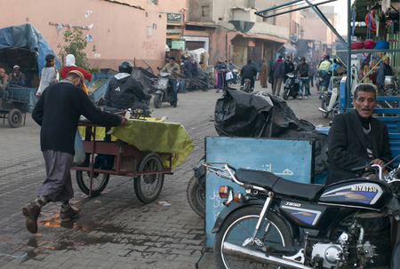 Street scene, Marrakesh, Moroccoのeditorial素材