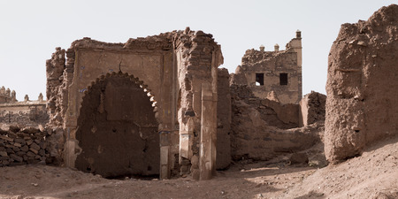 Ruins of a Kasbah, Telouet, Ouarzazate, Moroccoの写真素材