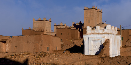 Ruins of traditional buildings, Ouarzazate, Moroccoの写真素材