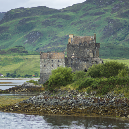 View of the Eilean Donan Castle, Eilean Donan, Scottish Highlands, Scotlandのeditorial素材