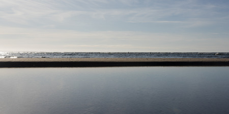 Scenic view of Cavendish Beach, York, Lot 34, Cavendish, Prince Edward Island, Canadaの写真素材