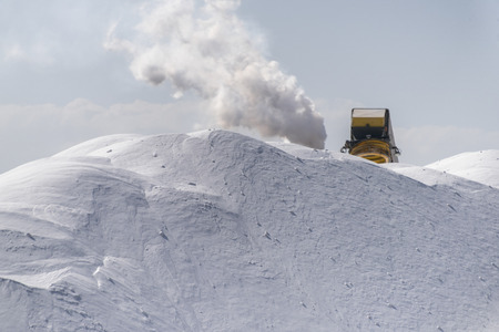 Heap of salt by machinery, Dead Sea Region, Israelの写真素材